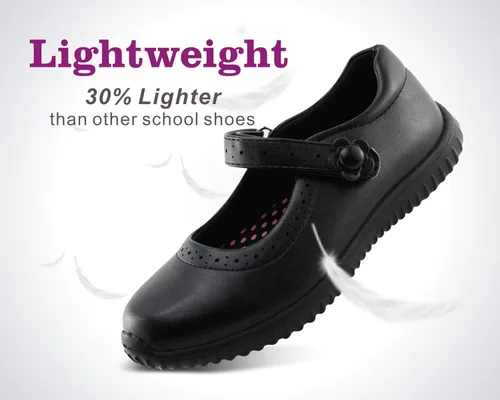 Vista 2 de JABASIC Zapatos de uniforme escolar Mary Jane para niña