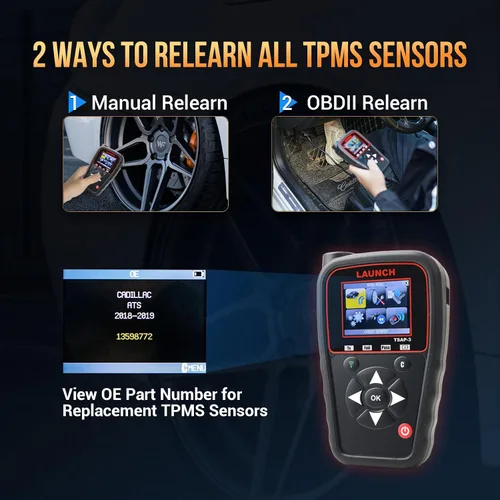Vista 4 de Herramienta de Programación TPMS LAUNCH TSAP-3, Activa/Lee/Reaprende Todos los Sensores TPMS, Programa Más de 20 Sensores Posventa, Servicio