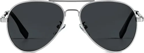 Vista 57 de Gafas de sol polarizadas de aviador pequeñas para niñas y niños de 4 a 16 años
