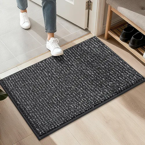 Vista 12 de BEQHAUSE Alfombra de Entrada de 20"x32" Tapete Interior para Puerta Antideslizante Lavable, Alfombras de Pasillo Absorbentes y Resistentes a Manchas