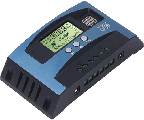 Vista 5 de Regulador solar, MPPT controlador solar fotovoltaico de seguimiento de carga de tubo MoS pantalla digital en tiempo real 12V 24V corto