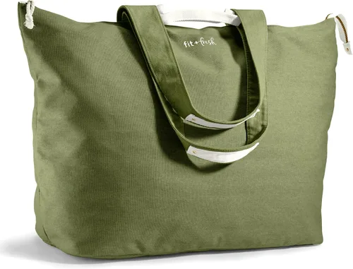 Vista 17 de Bolso de playa grande Fit & Fresh para mujeres - Bolso de viaje extragrande con bolsillos Negro