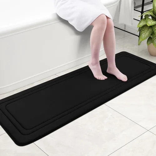 Vista 75 de Grandaily Alfombra de Baño de Espuma Viscoelástica 24x16, Ultra Suave, Antideslizante y Absorbente, Alfombras de Baño Lavables a Máquina y Secables