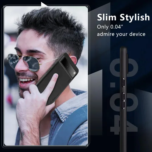 Vista 7 de X-level Funda protectora para Google Pixel 8, delgada, de doble capa, a prueba de golpes, cuerpo completo, parte trasera de policarbonato duro