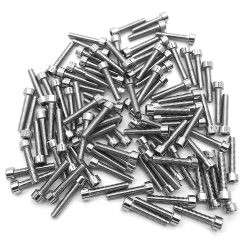 Vista 8 de Tornillos de cabeza hexagonal M3 x 0.236 in, rosca completa, superficie brillante, acero inoxidable, tornillos de cabeza hexagonal
