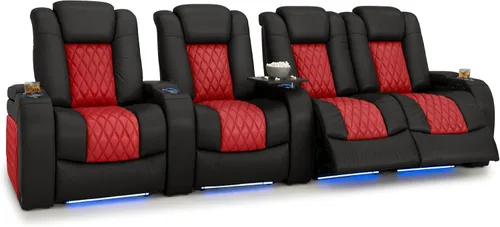 Vista 160 de Seatcraft Asiento de cine en casa Diamante Marrón Reclinable Individual