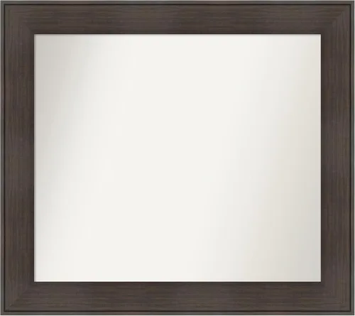 Vista 43 de Amanti Art Espejo personalizado, espejo de baño de veta de madera rústica William, espejo de pared o espejo de tocador de baño sobre el fregadero