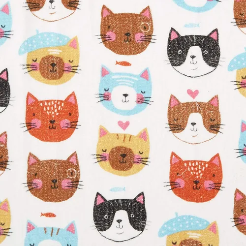 Vista 4 de Kay Dee R3820 Designs Crazy Cat Terry - Toalla de cocina, 16 x 26 pulgadas, varios, blanco, multicolor