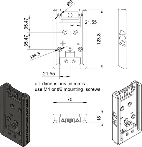 Vista 3 de Adaptador 10AWG para 40V Ryobi batería de iones de litio Dock Power Connector Wire Robotics Robótica de Alambre