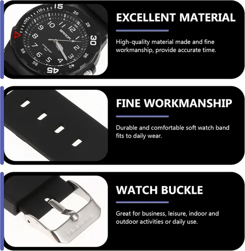 Vista 4 de Hemobllo Reloj de pulsera para fiesta, regalo de cumpleaños, reloj de pulsera, decoración de muñeca, Negro -, Moderno