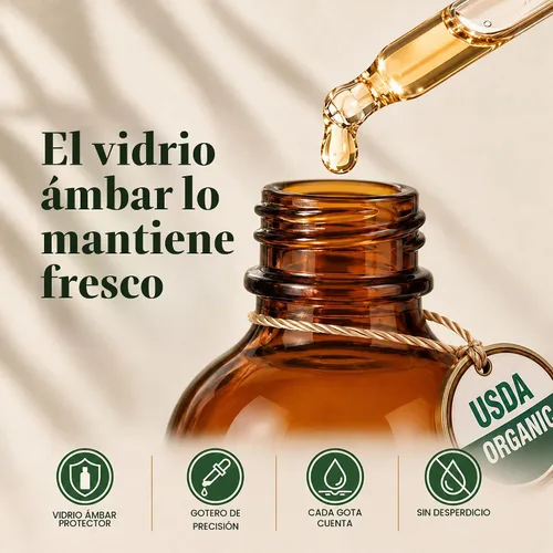 Vista 4 de BodyJ4You Aceite de argán orgánico para el cabello, piel y cara, protector