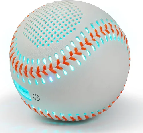 Vista 8 de Glow Baseball Bluetooth Speaker，Portable Sports Gift for Fans, Waterproof Outdoor Speaker with Party Lights. Rojo