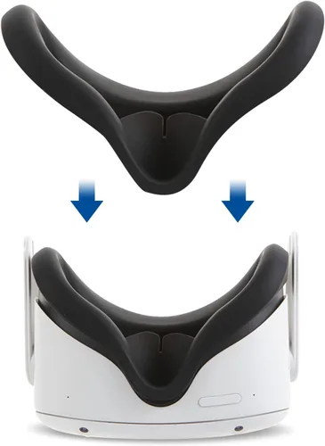 Vista 5 de VR Game Grips Protection Cover for Oculus Quest 2 Controller,Include Controller Grip Cover,Handle Controller Rocker Cap,VR Silicone Face Pad(3pcs