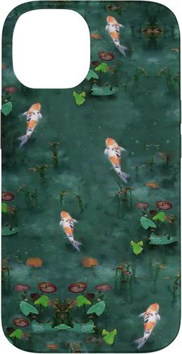 Vista 4 de Emerald Green Majestic Zen Water Garden Japanese Koi Fish Case for iPhone 17