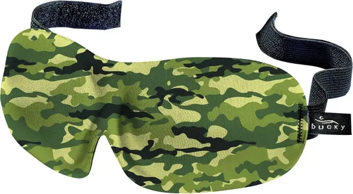 Vista 11 de Bucky 40 Blinks Máscara de Ojos Sin Presión para Viajes y Sueño, Blue Atlas, Talla Única