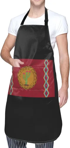 Vista 9 de Adjustable Panteera Wayuu Apron For Men Women Waterproof With Pockets Bib Kitchen Cooking Chef Restaurant Aprons