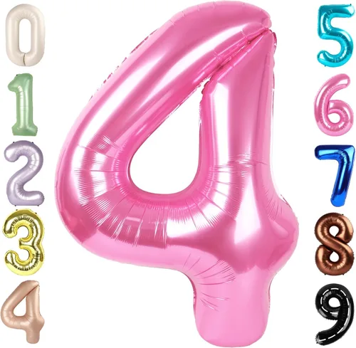 Vista 171 de Globos del números 0 de 40 pulgadas para formar los números 10, 20, 30, 40, 50, 60, 70, 80, 90, 100, para decoración de cumpleaños, bodas, eventos