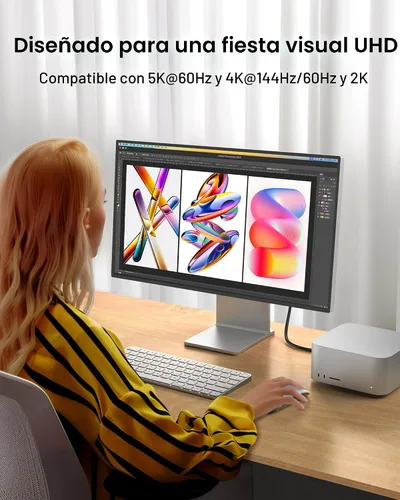 Vista 4 de Silkland Cable de datos USB C de 20 Gbps en ángulo recto, corto de 1 pie y 90 grados USB C 3.2 Gen 2x2, cable de transferencia de datos de alta