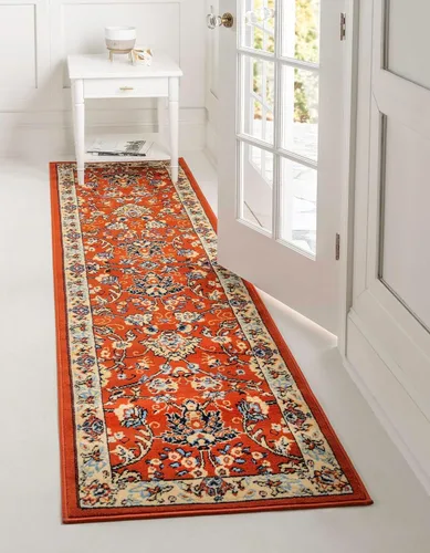 Vista 27 de Unique Loom Sialk Hill Collection - Alfombra de área Washington (6' 1" x 9' Rectángulo Burdeos/Crema)