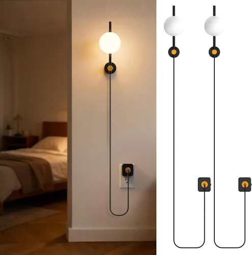 Vista 55 de JandCase Motion Sensor Night Light, Bubble Night Lights Plug into Wall