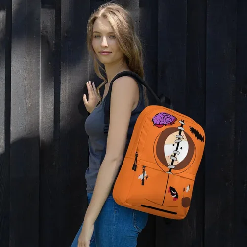 Vista 8 de South Park Dead Kenny Premium Mochila - Naranja, Naranja, Computadora portátil