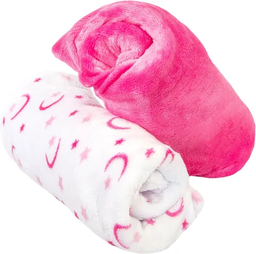 Vista 4 de Microplush Crib Sheet (Set of 2) Color: Blue/White with Moon and Stars Azul/blanco con luna y estrellas