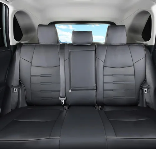 Vista 71 de Fundas de asiento RAV4 de ajuste personalizado, piel sintética impermeable para Toyota RAV4 2013-2018 (beige)