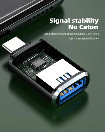 Vista 3 de Adaptador USB C OTG (paquete de 2) convertidor USB-A a tipo C para MacBook, para iPad, para iPhone 15/16 Pro Max, transferencia de datos, conexión