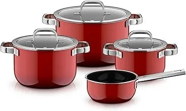 Vista 4 de WMF Fusiontec Mineral Pro 0519405290 - Juego de cacerolas de 4 piezas, duradero, resistente a los arañazos, cocinas de inducción, aptas para todo