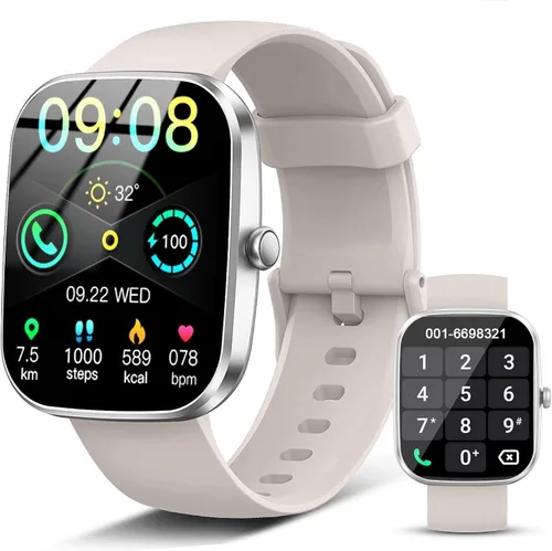 Vista 9 de Reloj inteligente con pantalla táctil HD de 1.91 pulgadas, rastreador de actividad física con llamadas Bluetooth, reloj de fitness con monitor