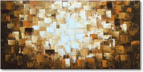 Vista 3 de Pinturas al óleo abstractas texturizadas pintadas a mano sobre lienzo, arte de pared moderno para decoración de sala de estar, dormitorio, oficina