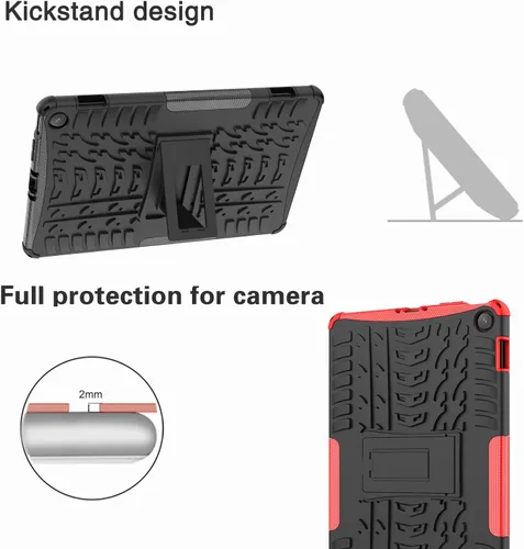 Vista 3 de Funda para tablet Kindle Fire Max de 11 pulgadas versión 2023, funda resistente con función atril (azul)