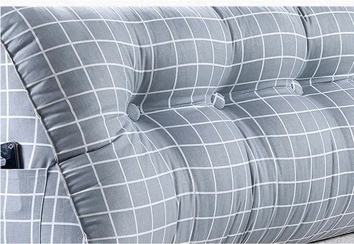 Vista 2 de Almohada de lectura triangular de 39 x 8 x 20 pulgadas, almohada de cuña para cama, cabecera de respaldo de cama con cremallera, soporte de respaldo