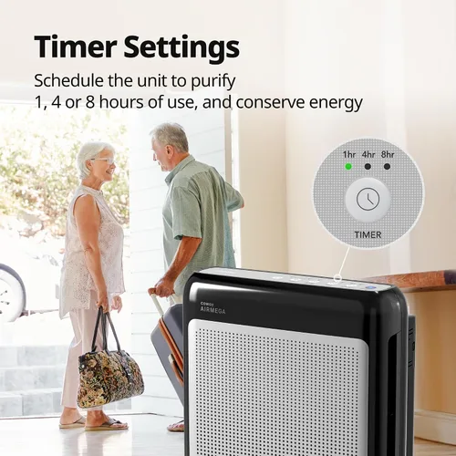 Vista 9 de Purificadores de aire COWAY para el hogar hasta 1,748 pies², filtro True HEPA para humo, alergias, caspa de mascotas, olor, monitor de calidad