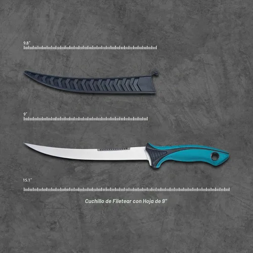 Vista 2 de KNINE OUTDOORS Kit de herramientas de pesca de 6 piezas, alicates de pesca, cuchillo de filete de pescado, pinza de pesca, tijeras de pesca