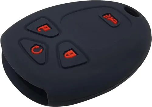 Vista 4 de Funda de silicona para llavero de 2 piezas, protector sin llave compatible con Chevrolet Silverado Suburban Tahoe Traverse GMC Acadia Savana Sierra