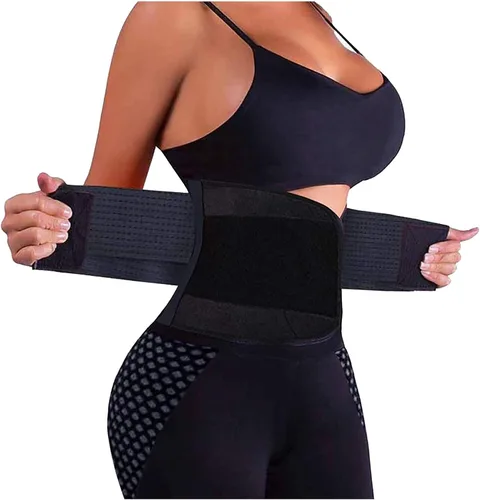 Vista 2 de Fanteecy 2021 - Corsé de entrenamiento de cintura para mujer, cinturón reductor adelgazante, moldeador de cuerpo, pérdida de peso, faja deportiva