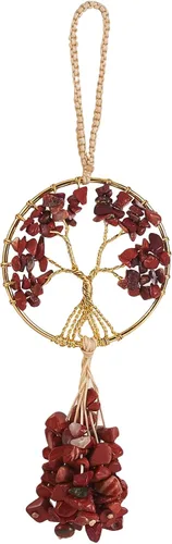 Vista 12 de Adorno de cristal curativo Árbol de la Vida Amatista Natural Árbol de la Vida Charm Espejo de Coche Accesorios Hippie Boho Interior Habitación