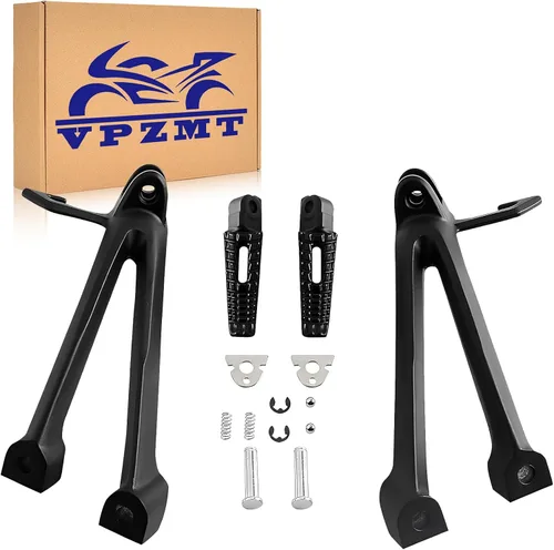 Vista 8 de Kit de soportes para reposapiés delanteros para motociclista para modelos Suzuki GSXR600 GSXR750 2006-2010 (delantero-negro-1)