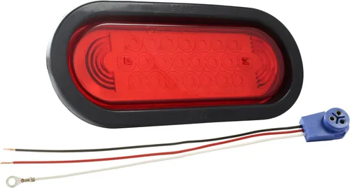 Vista 12 de Grote 54702 Luces LED Ovaladas de 6" de Parada, Trasera y Giro con Respaldo Integrado, Carcasa Rígida Integrada Rojo