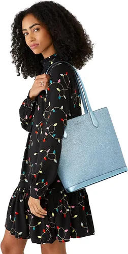 Vista 4 de Kate Spade - Bolso de mano con purpurina de oropel para el hombro, colección navideña 2022
