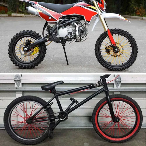 Vista 5 de 160 piezas de fundas para radios de bicicleta, 10 colores mezclados, fundas para radios de bicicleta, protector para motocicleta, bicicleta, silla
