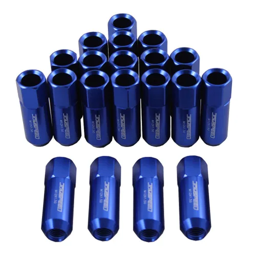 Vista 12 de JDMSPEED - Repuesto de tuercas de llanta alargadas de aluminio de 2.23 pulgadas para llantas M12 x 1.5, 20 unidades, color negro