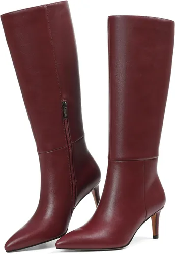 Vista 9 de Knee High Boots for Women Round Toe Flat Low Chunky Heel Boot Side Zipper Dress Long Fashion Tall Boot Fall Winter Riding Boots