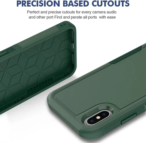 Vista 162 de Jeylly Funda para iPhone SE/Funda para iPhone 5S, Exterior de Plástico Duro que Absorbe Golpes + Interior de Silicona de Goma Defensor contra