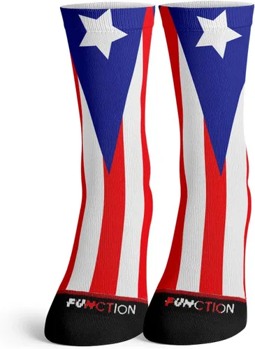Vista 3 de Función calcetines de moda con bandera puertorriqueña, Multi