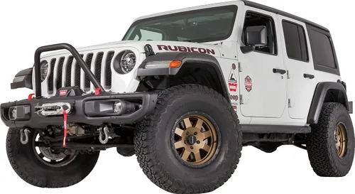 Vista 2 de WARN 102355 Jeep JL OE Rubicon Defensa frontal de parrilla con tubo protector, de baja altura