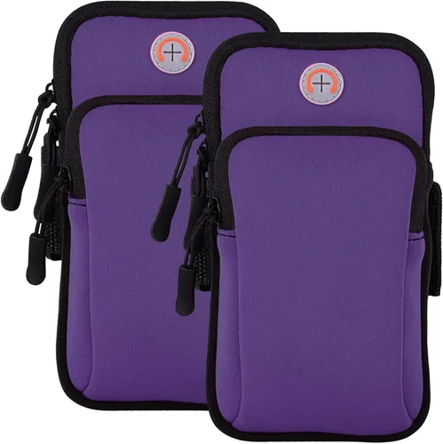 Vista 12 de Paquete de 2 brazaletes de teléfono para correr, soporte de teléfono celular para iPhone 13, 12, 11 Pro Max, Xs Max Xr X 8, 7, 6S, 6 Plus SE/Galaxy