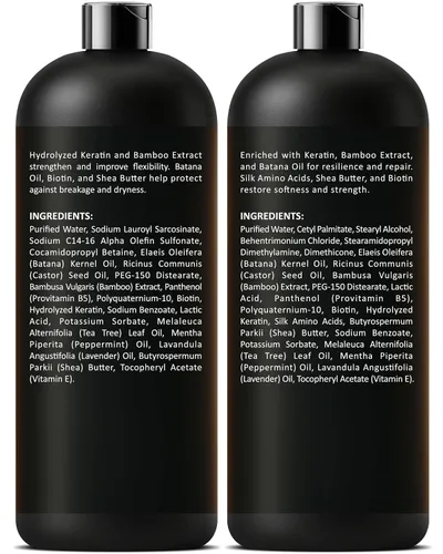 Vista 7 de Juego de champú y acondicionador de queratina para cabello seco y dañado