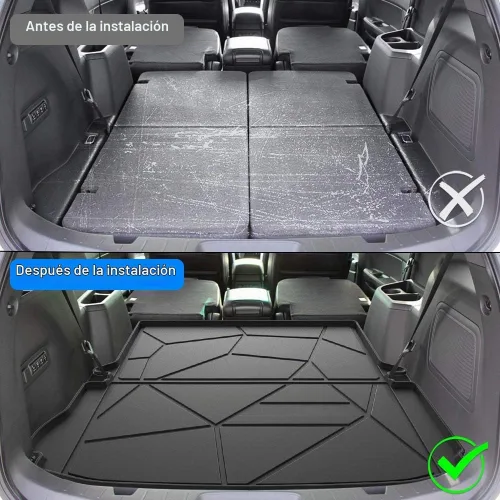 Vista 3 de KUST Alfombrilla de carga para maletero para Ford Explorer 2011-2019, forro de maletero de carga trasera para accesorios Explorer, protección